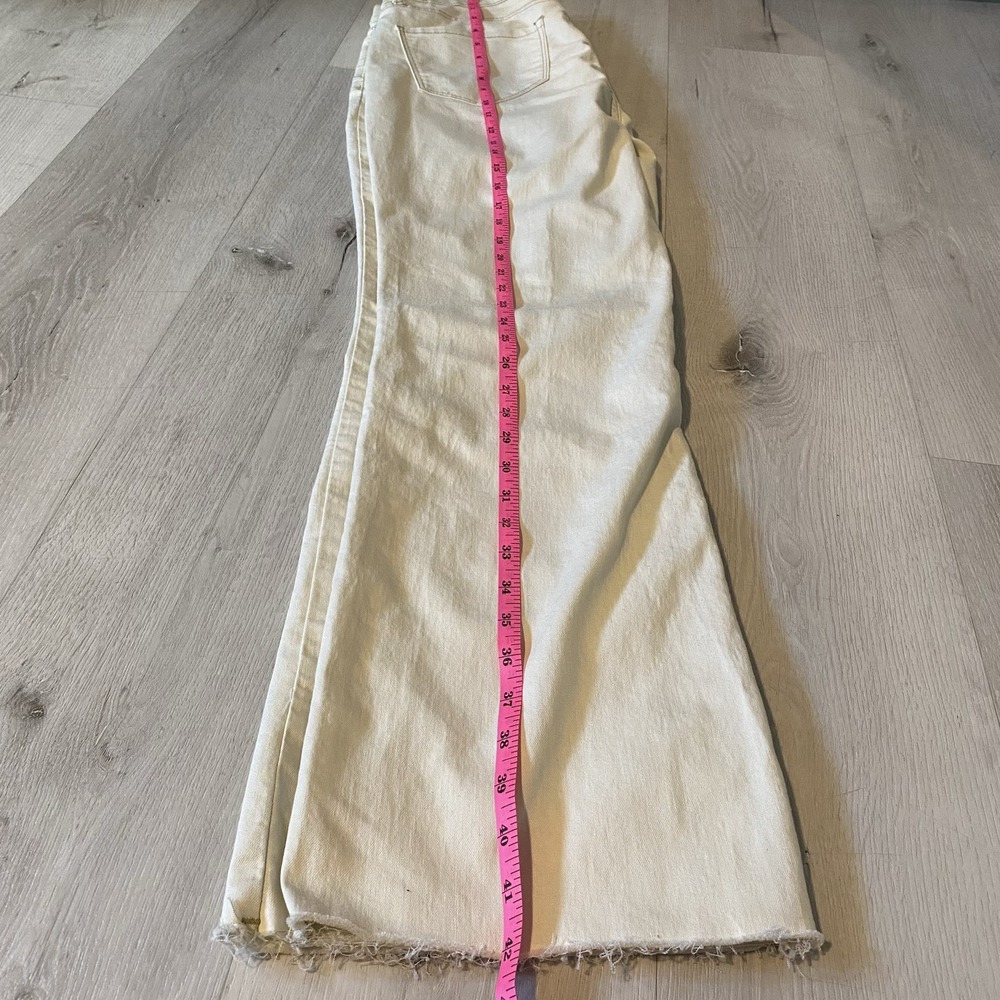 Nicole‎ Miller Women's Soho High Rise Bootcut Pants Cream Size 12 Preowned - Picture 10 of 11